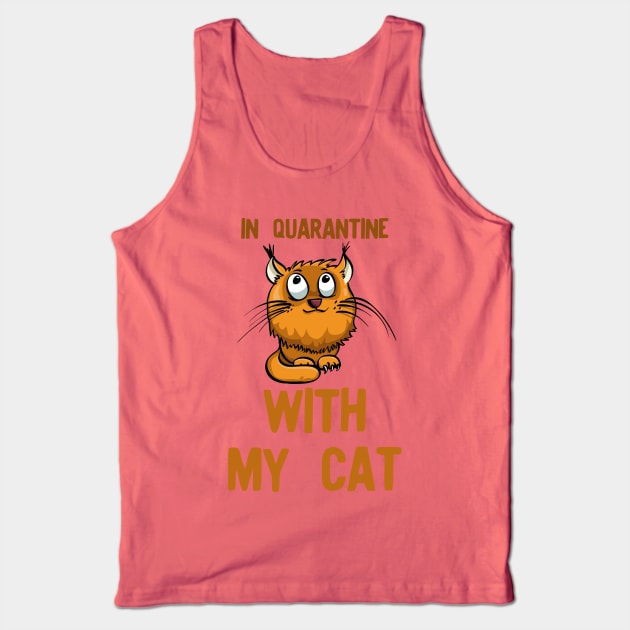In quarantine with my cat Tank Top by afmr.2007@gmail.com